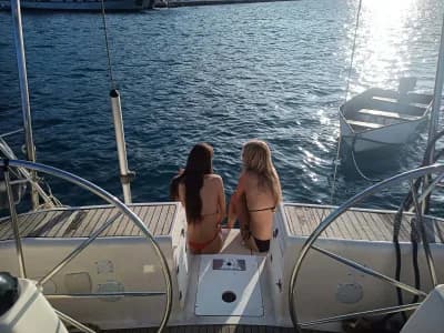 night sailboat party at split