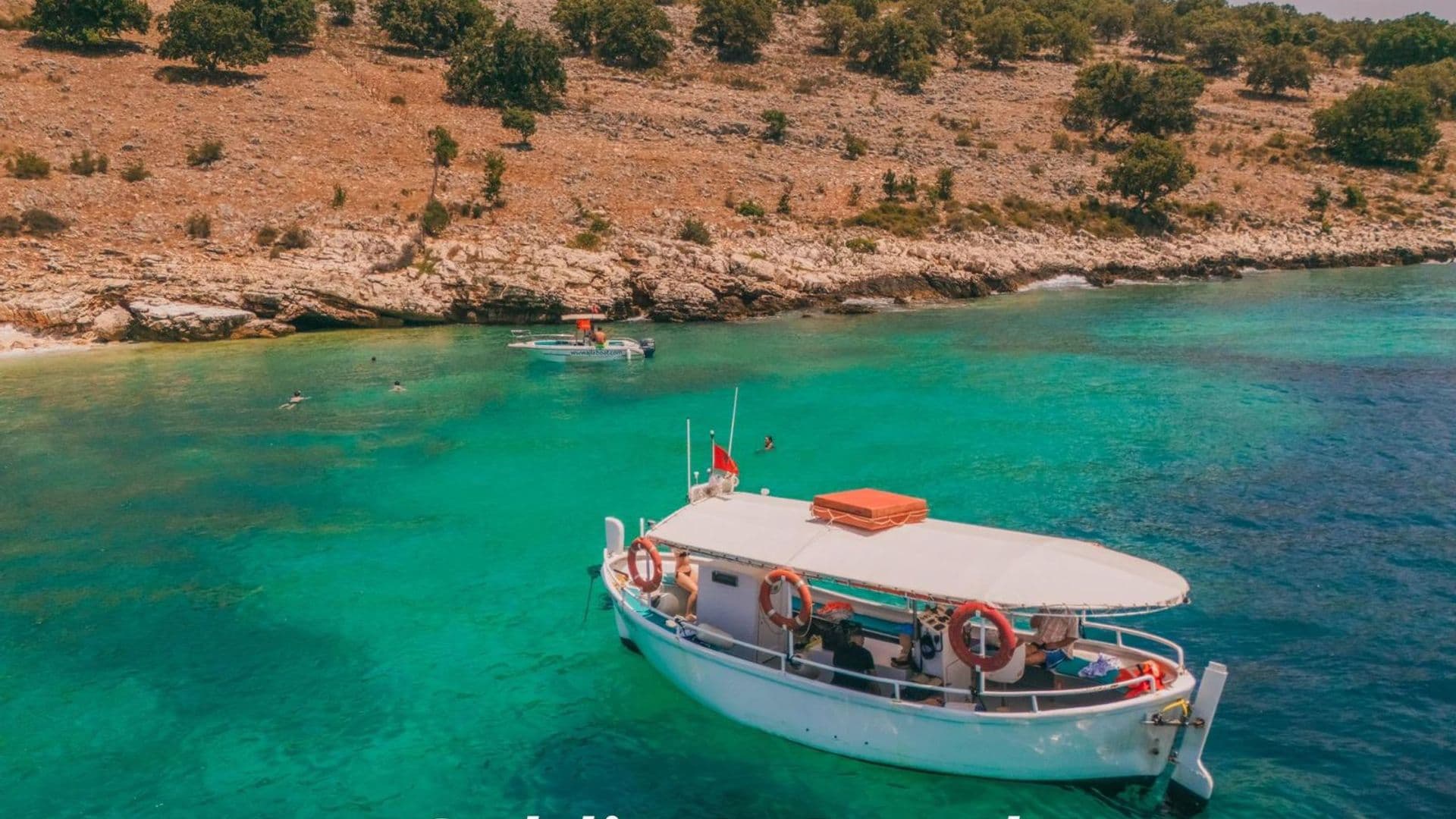 Ajla Boat - excursion boat at Soldier's Beach, Sarande