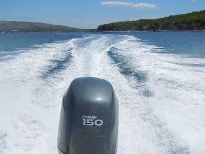Boats at sea near Brac island
