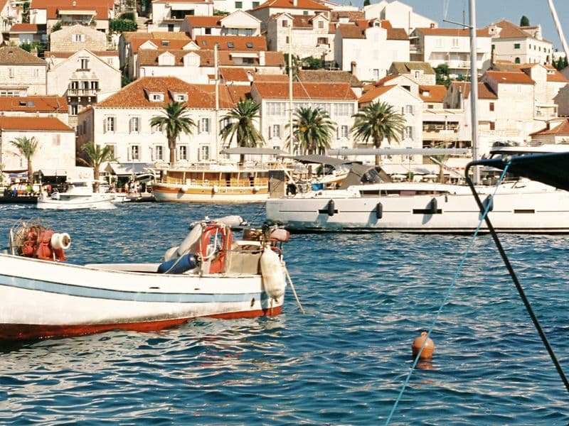 Hvar harbor boats Croatia Adriatic sea