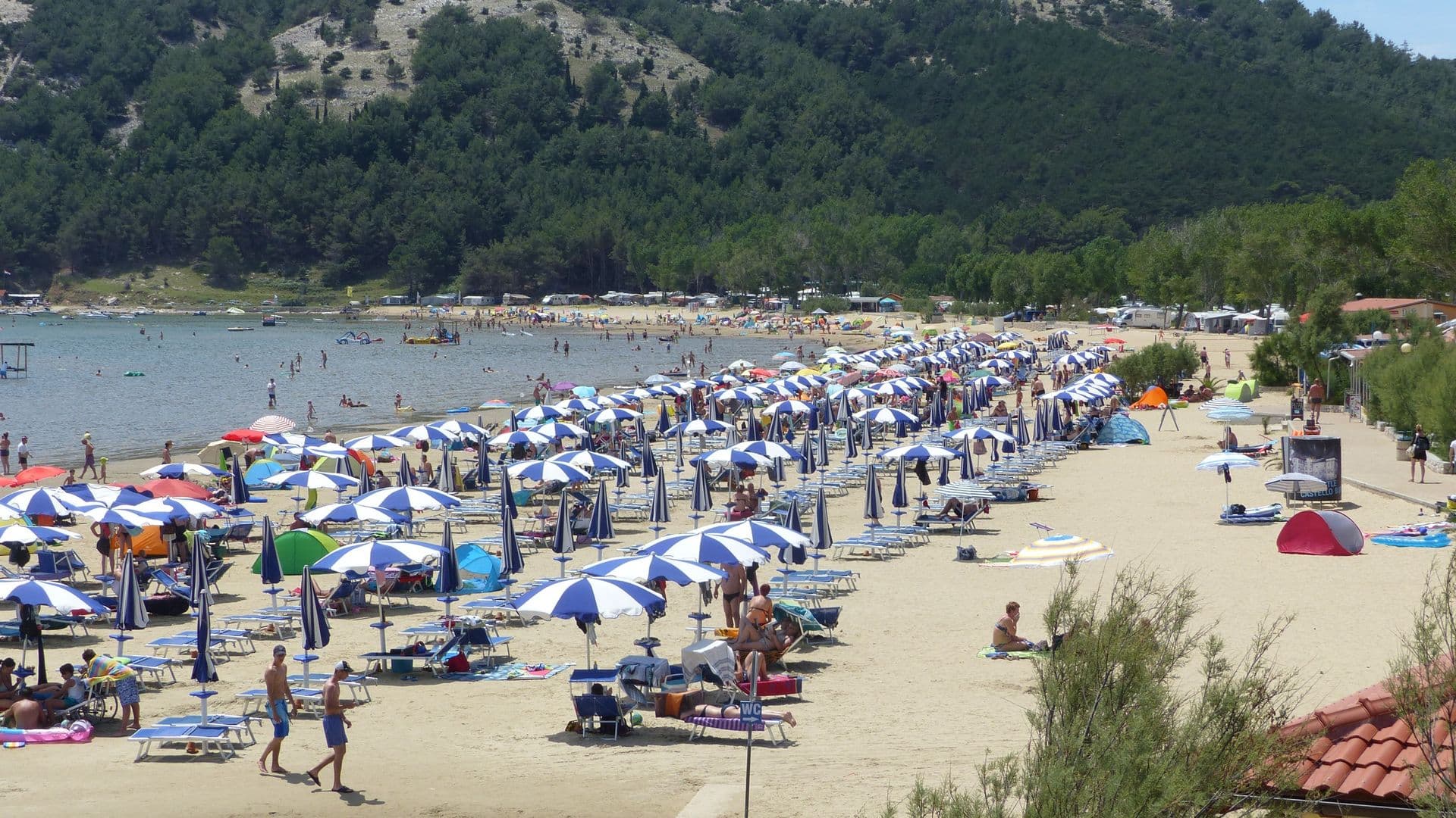 Rajska Beach (Paradise Beach), Lopar peninsula, Rab island, Croatia