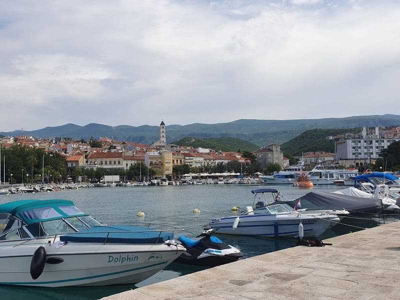 View of Crikvenica from the harbour, Kvarner, Croatia