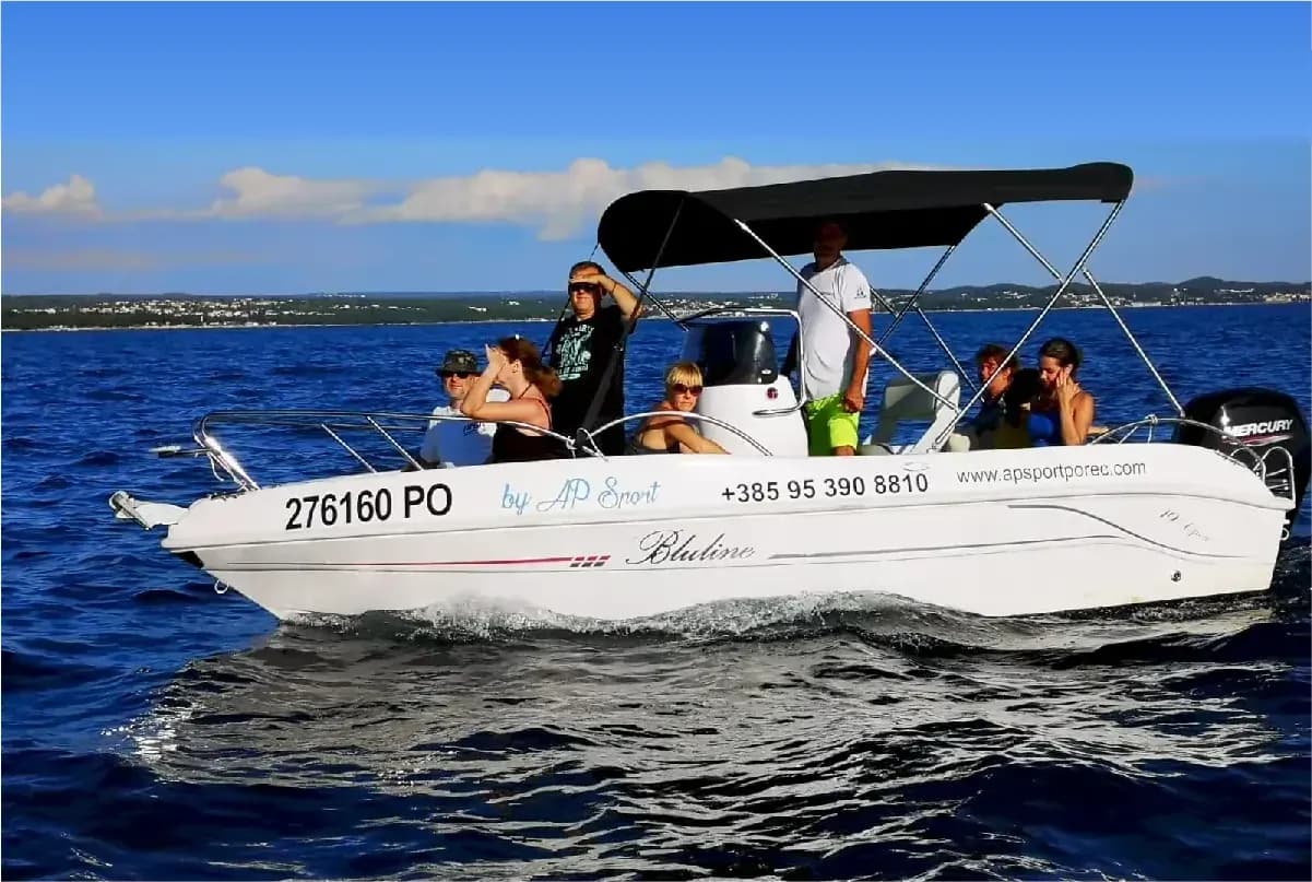 Fisherman Blue Line 100HP - Rent a Boat Poreč