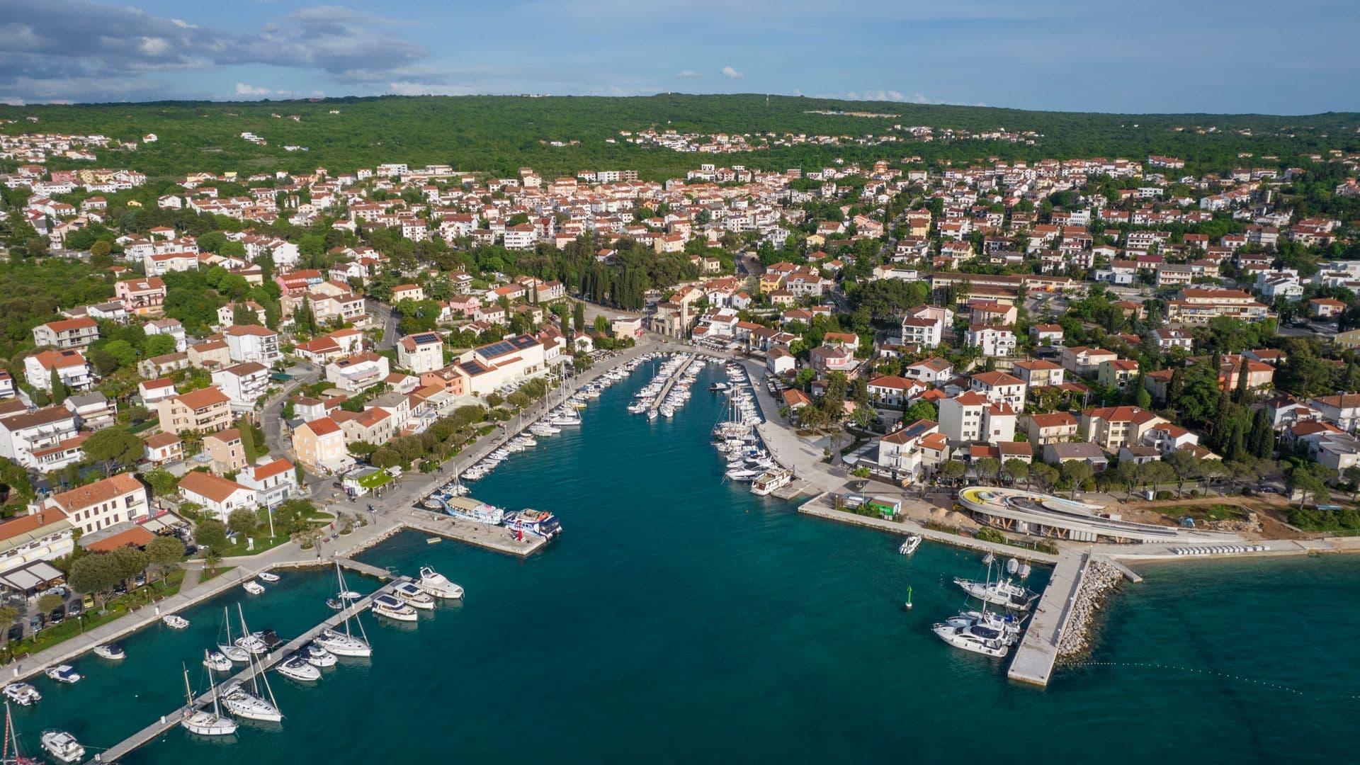 Coastline of Malinska, Krk island, Croatia