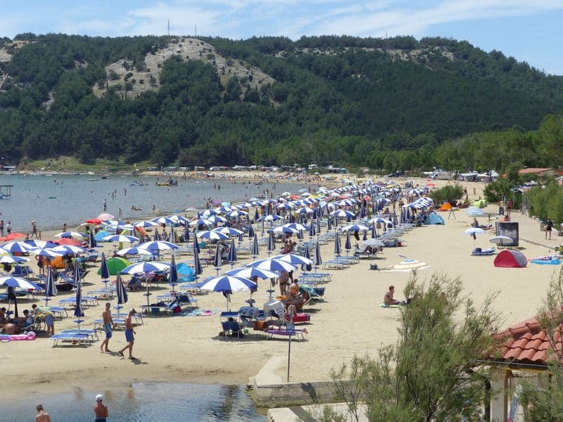 Rajska Beach (Paradise Beach), Lopar peninsula, Rab island, Croatia