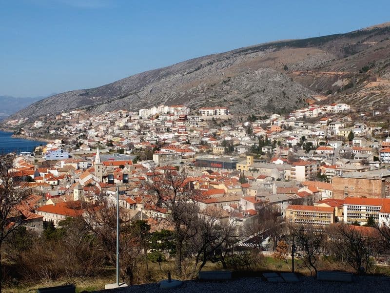 View of Senj and the Velebit Channel from Nehaj Fortress, Croatia