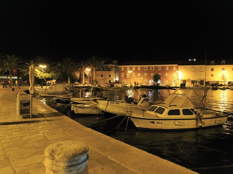 Inner harbor of Supetar, Brač island, Croatia